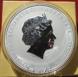 2008 Australia Lunar II Year of the Mouse Rat 1Kilo Silver Coin Gemstone Eye $30