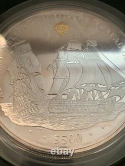 2008 British Virgin Islands $500 Horatio Nelson 5 Kilo Silver Only 350 Made