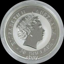 2009 Australian one kilo 999 silver Kookaburra xtra-large coin in sealed capsule