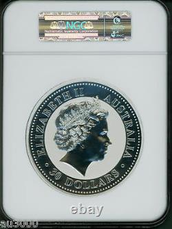 2009-p $30 Australia Kookaburra 1 Kilo Silver Bullion Coin Ngc Ms69