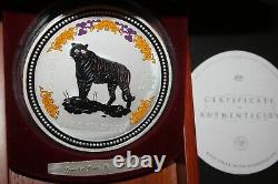 2010/07 Australia Lunar I TIGER 1kilo DIAMOND 999 Silver collector coin $30RARE