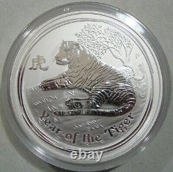 2010 1 KILO. 999 Silver Lunar Year of TIGER Perth Mint withMint Capsule