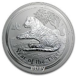 2010 Australia 1 kilo Silver Year of the Tiger BU (Series II) SKU #54867