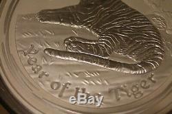 2010 Australia Year of the Tiger Kilo Coin 32.15 oz. 999 Fine Silver Lunar Perth