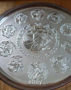 2010 Mexico 1 kilo Silver Libertad Proof Like. 999 Silver Coin (withBox & COA)
