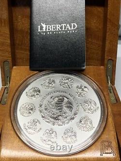 2010 Mexico Libertad 1 kilo. 999 Silver Coin WithCOA Original Box Proof Like