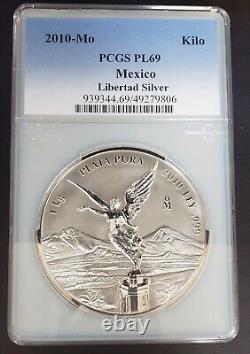 2010 Mo Kilo Onza Libertad Silver PCGS PL69