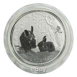 2011 1 Kilo 1KG Silver Australian Lunar Rabbit in Capsule