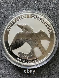2011 1 kilo 999 silver kookaburra