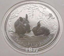 2011 Australia 1 kilo Silver Coin $30 Year of the Rabbit Perth Mint NGC MS69