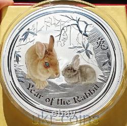 2011 Australia $30 Lunar II Year of the Rabbit 1 Kilo Silver Coin Gemstone Eye
