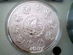2011 Mexico Azteca 100 Pesos 1 Kilo 32.15 Oz Proof Like Silver Coin