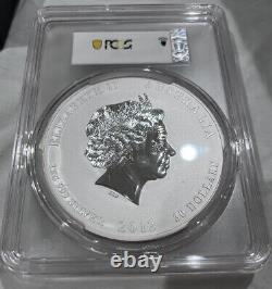 2012 Australia 1 Kilo Silver Coin Lunar Year of the Dragon Colorized Loccrt PCGS
