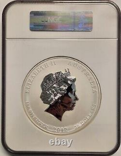 2012 Australia 1 Kilo Silver Coin Lunar Year of the Dragon Gemstone Ed. NGC SP70