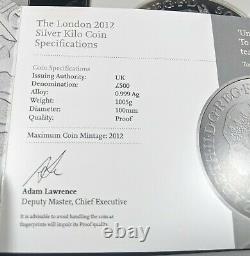2012 London Olympics 500 Pounds. 999 Silver Kilo Coin NGC PF 70 Ultra Cameo Mint