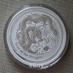 2012 Lunar Year of the Dragon 1 Kilo Silver Coin
