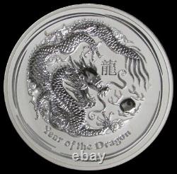 2012 P Silver Australia $30 Kilo Coin Year Of The Dragon In Capsule