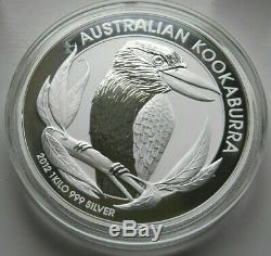 2012 Perth Mint Australian Kookaburra 1 Kilo (32.15 Oz. 999 Silver) Proof