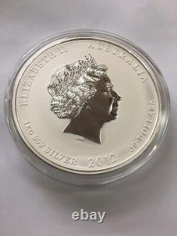 2012 Year of the Dragon Australian Lunar Series 1 Kg / Kilo. 999 Silver Coin