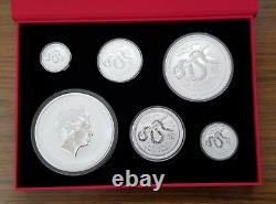 2013 1 Kilo &18.5 oz Silver Australian Lunar Year Of The Snake Coins Set