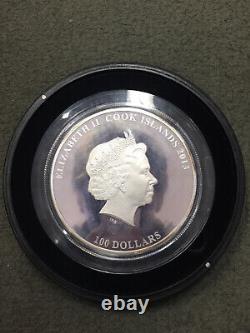 2013 $100 Cook Islands 400 Years Romanov Dynasty 1 Kilo. 999 Fine Silver 120mm