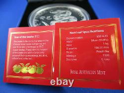 2013 $30 ROYAL AUSTRALIA LUNAR SNAKE 1 KILO PROOF-LIKE SILVER Mintage ONLY 1500