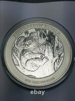 2013 Australia $30 Koala 1 Kilo. 999 Fine Silver Coin