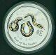 2013 Australia Lunar Snake 1 Kilo Colorized Silver Zodiac Bullion Coin