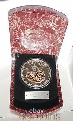 2013 Niue $30 Lunar Year of the Snake 1 Kilo Silver Colored Proof Coin NZ Mint