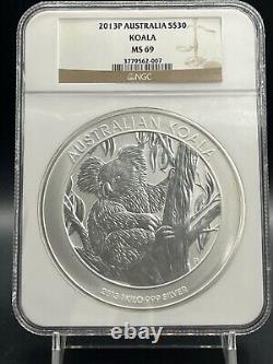 2013-p Australia Silver Koala 1 Kilo S$30 Ngc Ms69 32.15 Oz