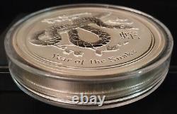 2013P Australia 1 Kilo 999 Silver Year of the Snake in capsule. Huge coin