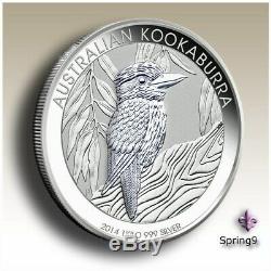 2014 1 Kilo Silver Australian Kookaburra BU In Capsule Coins Spring9 Mint Rare