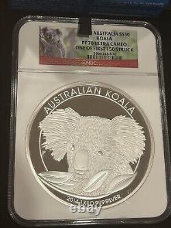 2014 AUSTRALIA KOALA 1 KILO SILVER NGC PF70 Ultra Cameo