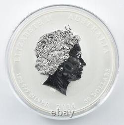 2014 Australia 30 Dollar Year of the Horse 1kg Silver Coin Kilo 2629