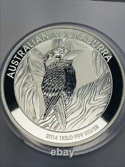 2014 Australia $30 Kookaburra 1 Kilo. 999 Fine Silver Coin
