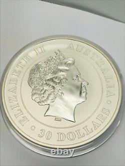 2014 Australia $30 Kookaburra 1 Kilo. 999 Fine Silver Coin