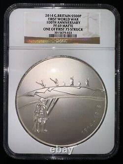 2014 Great Britain £500 First World War 100th Anniversary Silver Kilo Coin PF69