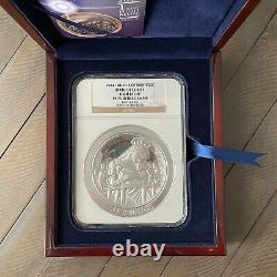 2014 Isle Man Birth Of Christ Kilo. 999 Fine Silver High Relief Coin Ngc Pf70