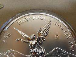 2014 LIBERTAD 1 KILO MEXICO SILVER PROOF ONLY. MINTAGE 500 withBox and Paperwork