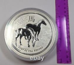 2014 P AUSTRALIA 1 Kilo Silver Year of the Horse $30 Coin #40506E