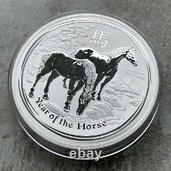 2014 Year of the Horse Australia Kilo coin 32.15 oz. 999 Silver