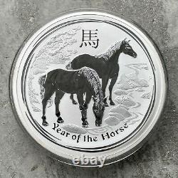 2014 Year of the Horse Australia Kilo coin 32.15 oz. 999 Silver Australian