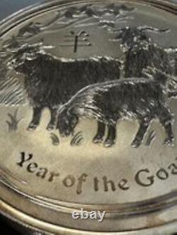 2015 Australia 1 kilo Silver Lunar Goat BU. 999 SILVER 30 DOLLAR COIN