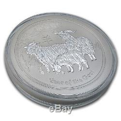 2015 Australia 10 kilo Silver Lunar Goat BU (Series II) SKU #88792