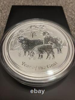 2015 Australia. 999 Silver 1 Kilo Year of The Goat BU In Capsule