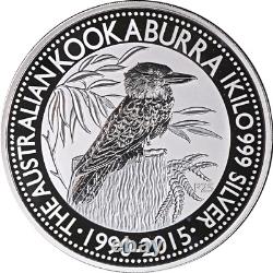 2015 Australia Silver Kookaburra 1 Kilo. 999 Fine Silver OGP Capsule
