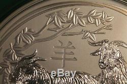 2015 Australia Year of the Goat Kilo Coin 32.15 oz. 999 Fine Silver Lunar Perth
