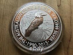 2015 Australian Kookaburra Kilo 999 fine silver coin 25th anniversary issue