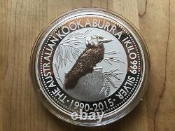 2015 Australian Kookaburra Kilo 999 fine silver coin 25th anniversary issue