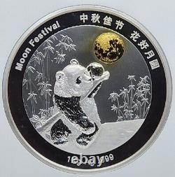 2015 Bi-Metal Moon Festival Panda PF70 Kilo 32.15oz Silver + 1/10oz Space Gold